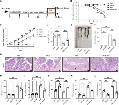 Milk Fat Globule Membrane Attenuates Acute Colitis and Secondary Liver Injury by Improving the Mucus Barrier and Regulating the Gut Microbiota